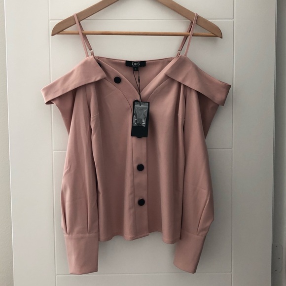 Blush Top Off Shoulder - Picture 1 of 5